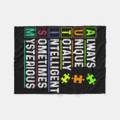 Couverture Polaire Mois sensibilisation sur l'autisme Neurodiversité (Devant (Horizontal))