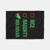 Couverture Polaire Moldavie Funny Moldova Pyjama Noël (Devant (Horizontal))