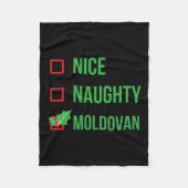 Couverture Polaire Moldavie Funny Moldova Pyjama Noël (Devant)