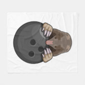 Couverture Polaire Mole à Bowling avec Bowling balle (Devant (Horizontal))