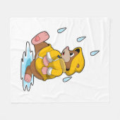 Couverture Polaire Mole à la pluie avec Raindrops (Devant (Horizontal))