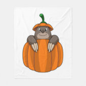Couverture Polaire Mole avec Citrouille (Devant)