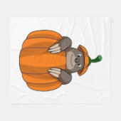 Couverture Polaire Mole avec Citrouille (Devant (Horizontal))
