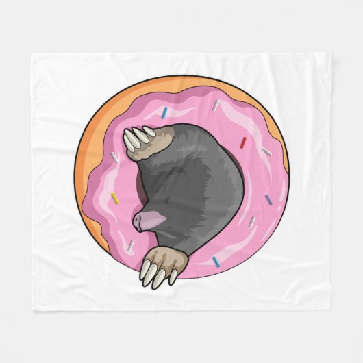 Couverture Polaire Mole avec Donut (Devant (Horizontal))