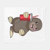 Couverture Polaire Mole avec tasse à boire (Devant (Horizontal))