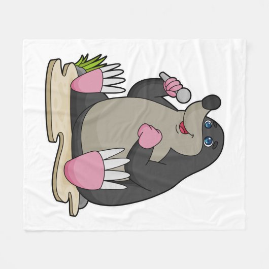 Couverture Polaire Mole en chanteur avec microphone (Devant (Horizontal))