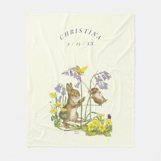 Couverture Polaire Molly Brett Momma Rabbit bébé coudre LadyBug (Devant)