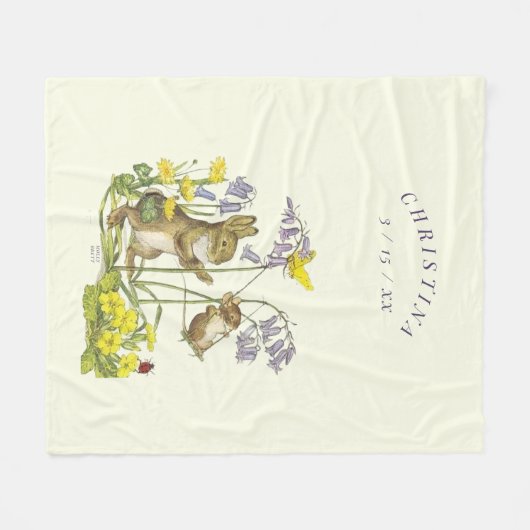 Couverture Polaire Molly Brett Momma Rabbit bébé coudre LadyBug (Devant (Horizontal))