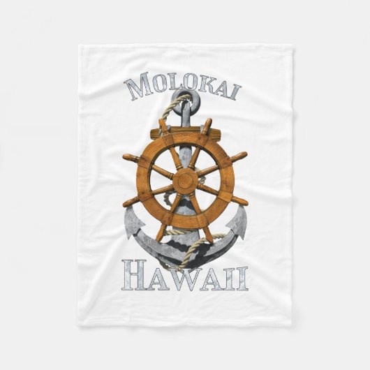 Couverture Polaire Molokai Hawaii Vacation Nautical Anchor Helm Saili (Devant)