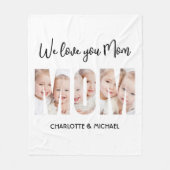 Couverture Polaire Mom 3 Photos Cutout Letters  (Devant)