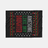 Couverture Polaire Mom Dad Christmas - Funny Awesome Like My Daughter (Devant (Horizontal))