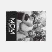 Couverture Polaire Mom Established Black Modern Bold Photo (Devant (Horizontal))
