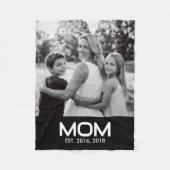 Couverture Polaire Mom Established Black Modern Bold Photo (Devant)