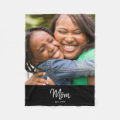 Couverture Polaire Mom Established Black Modern Script Photo (Devant)