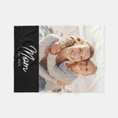 Couverture Polaire Mom Established Black Modern Script Photo (Devant (Horizontal))