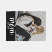 Couverture Polaire Mom Established Black Modern Script Photo (Devant (Horizontal))