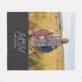 Couverture Polaire Mom Established Black Modern Script Photo  (Devant (Horizontal))