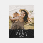 Couverture Polaire Mom Established Black Modern Script Photo (Devant)