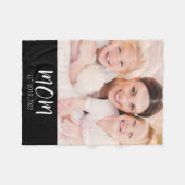 Couverture Polaire Mom Established Black Modern Script Photo (Devant (Horizontal))