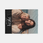 Couverture Polaire Mom Established Black Modern Script Photo (Devant (Horizontal))