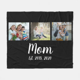 Couverture Polaire Mom Established Elegant Script Black 3 Photo