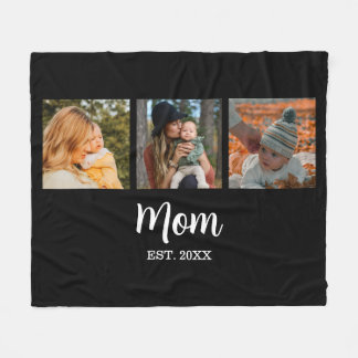 Couverture Polaire Mom Established Modern Script Black 3 Photo