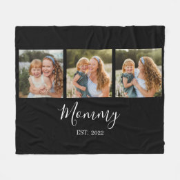 Couverture Polaire Mom Established Modern Script Black 3 Photo