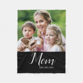 Couverture Polaire Mom Established Modern Script Photo (Devant)