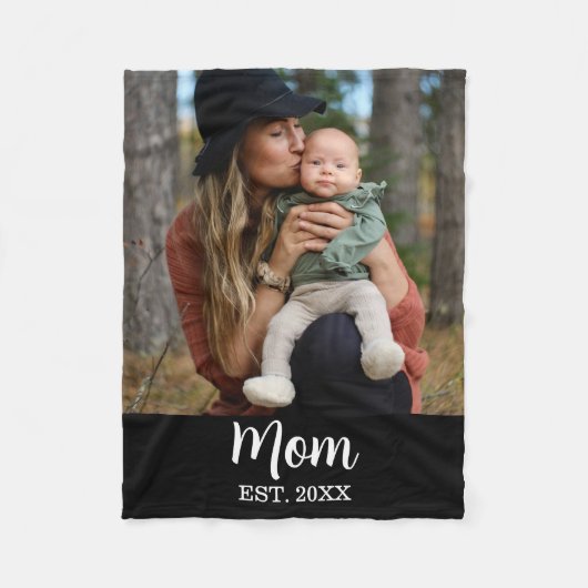 Couverture Polaire Mom Established Photo Mother's Day (Devant)