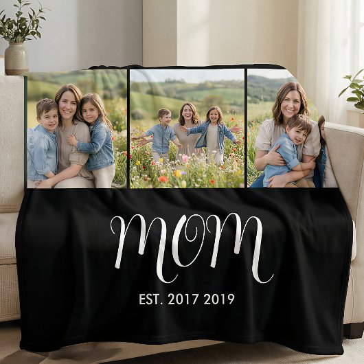 Couverture Polaire Mom Established Script Black 3 Photo