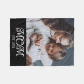 Couverture Polaire Mom Established White Modern Script Photo (Devant (Horizontal))