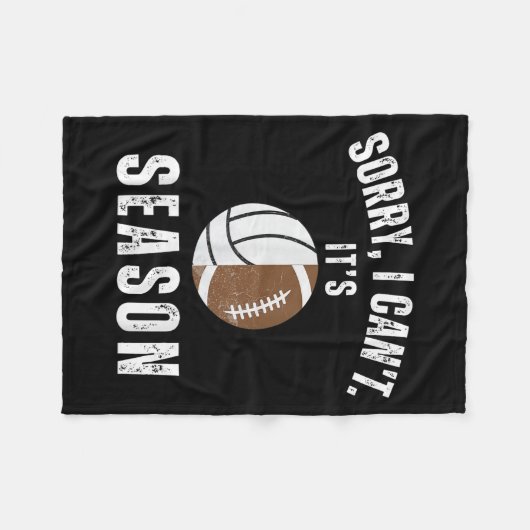 Couverture Polaire Mom Of Both Sorry I Can't It's Volleyball Football (Devant (Horizontal))