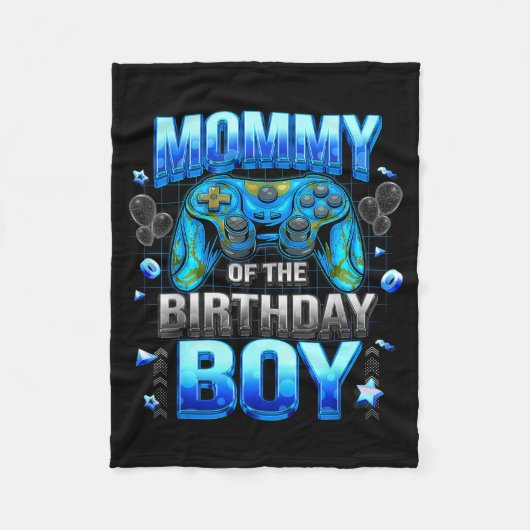 Couverture Polaire Mom Of The Birthday Boy Cool Gamer Funny Video Gam (Devant)