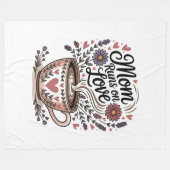 Couverture Polaire Mom Runs On Love (Devant (Horizontal))