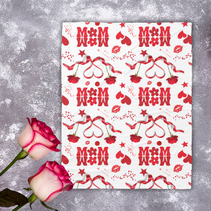 Couverture Polaire MOM/WOW : Une lettre d'amour en rouge sur blanc