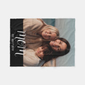 Couverture Polaire MomEstablished Black Modern Script Photo  (Devant (Horizontal))