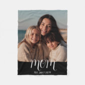 Couverture Polaire MomEstablished Black Modern Script Photo  (Devant)