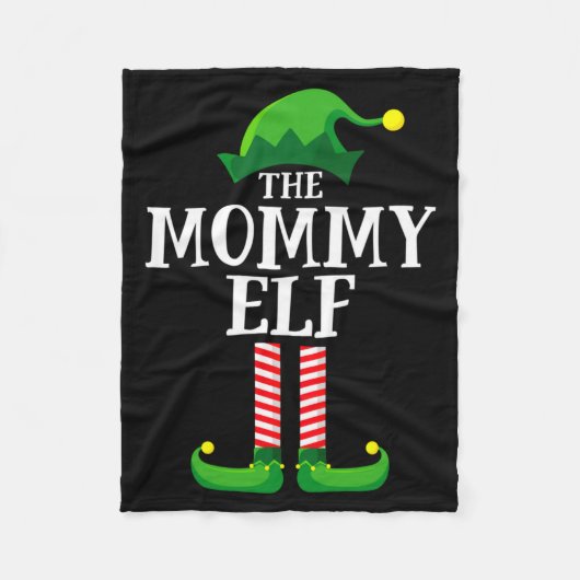 Couverture Polaire Mommy Elf Matching Family Christmas Party  (Devant)