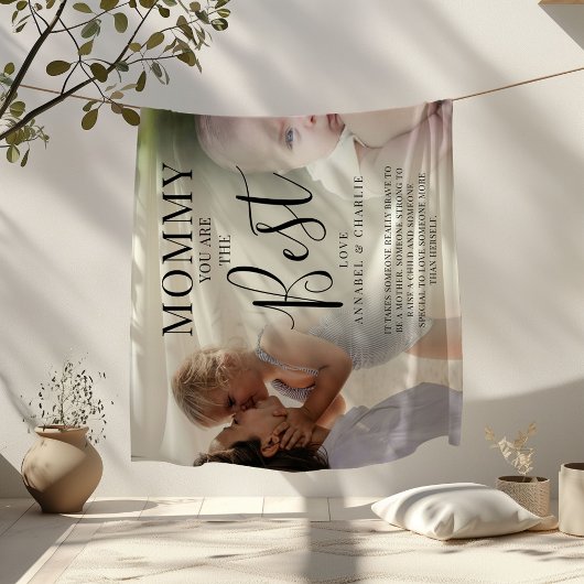 Couverture Polaire 'MOMMY' vous êtes les meilleures photos Nom et Cit