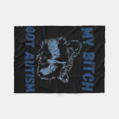 Couverture Polaire Mon Autisme Compris Drôle Dire Mème (Devant (Horizontal))