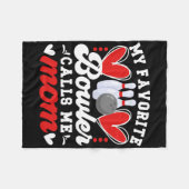 Couverture Polaire Mon Bowler Favori M'Appelle Maman D'Une Bowler Mam (Devant (Horizontal))