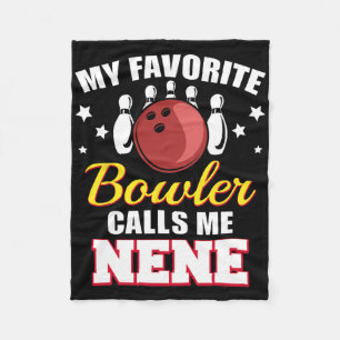 Couverture Polaire Mon Bowler Favori M'Appelle Nene Funny Bowling Nen