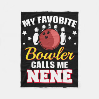 Couverture Polaire Mon Bowler Favori M'Appelle Nene Funny Bowling Nen