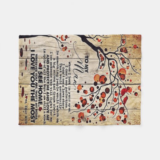 Couverture Polaire Mon cadeau de mari | Lettre Pour Lui | (Devant (Horizontal))