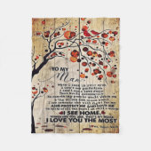 Couverture Polaire Mon cadeau de mari | Lettre Pour Lui | (Devant)