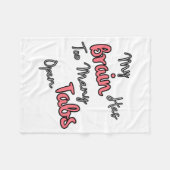 Couverture Polaire Mon Cerveau A Trop D'Onglets Ouverts - Citation Dr (Devant (Horizontal))