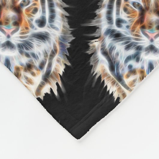 Couverture Polaire Mon chat agit dans le style Tiger Énergie (Coin)