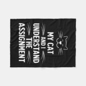 Couverture Polaire Mon Chat Et Moi Comprenons L'Ignement Démocrate Li (Devant (Horizontal))