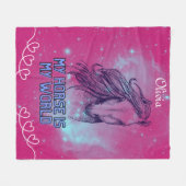 Couverture Polaire Mon Cheval Est Ma Magenta Mondiale (Devant (Horizontal))