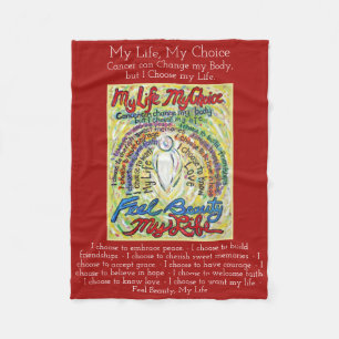 Couverture Polaire Mon choix de vie Cancer Angel Soft Fleece Blanche